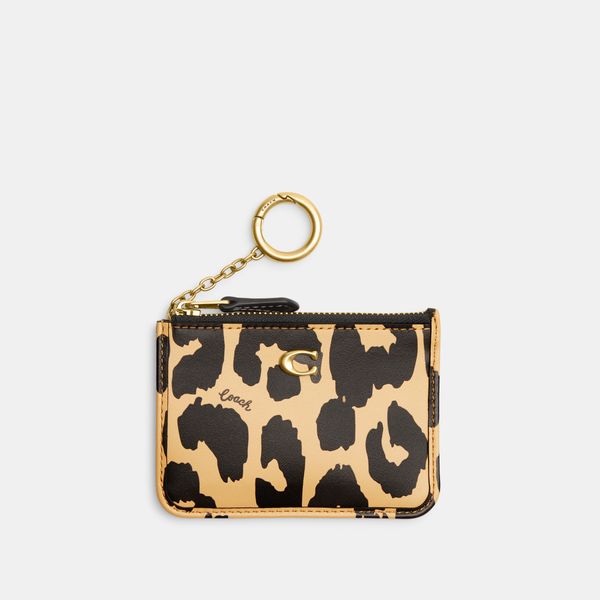 Porta-Cartões Mini Skinny Leopard Print Coach - Animal Print