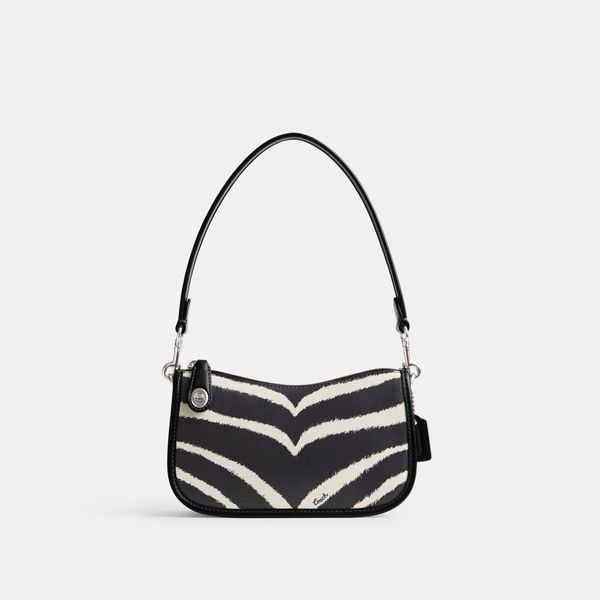 Bolsa Swinger Shoulder 20 Zebra Print Coach - Animal Print