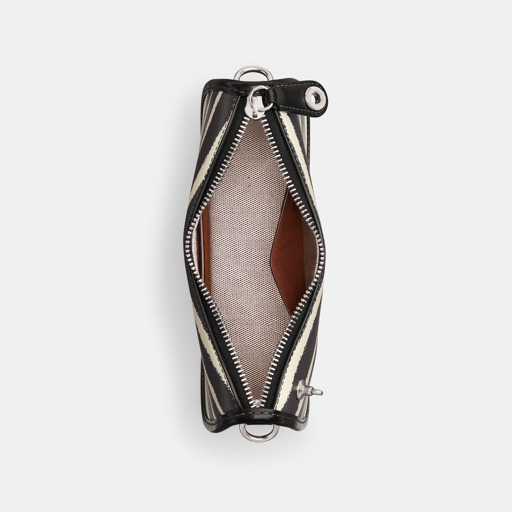 Bolsa Swinger Shoulder 20 Zebra Print Coach Animal Print - coach