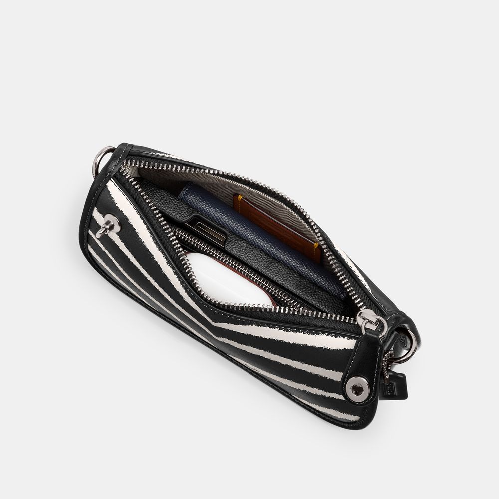 Bolsa Swinger Shoulder 20 Zebra Print Coach Animal Print - coach