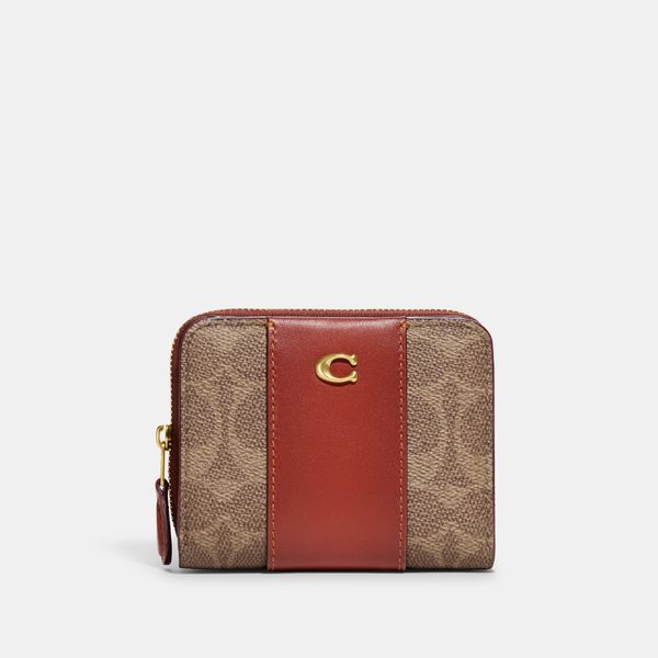 Carteira Billfold Signature Coach - Marrom