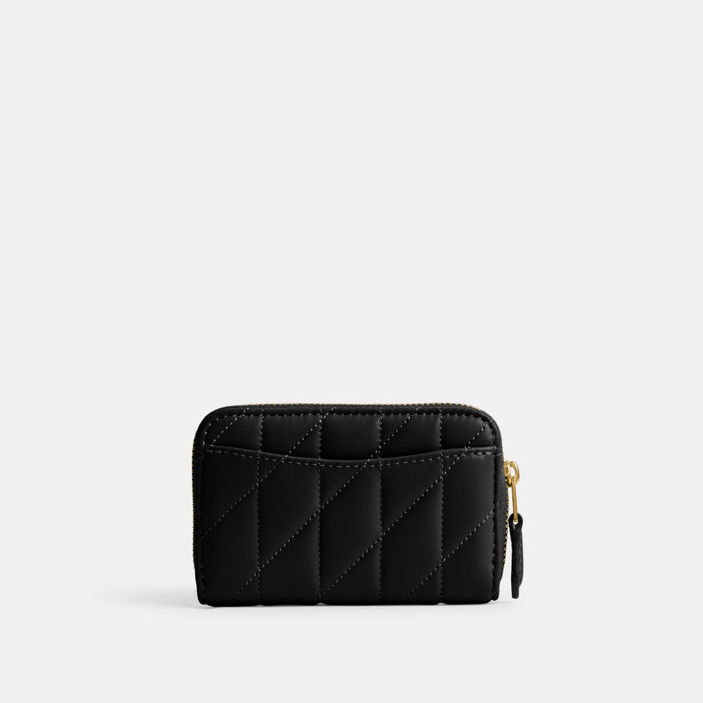 Porta-Cartões Small Zip Around Pillow Quilting Coach Preto - coach