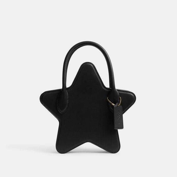 Bolsa Star In Regenerative Leather Coach - Preto