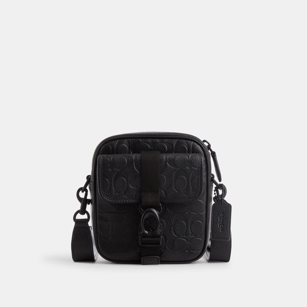 Bolsa Beck Crossbody In Signature Leather Coach - Preto