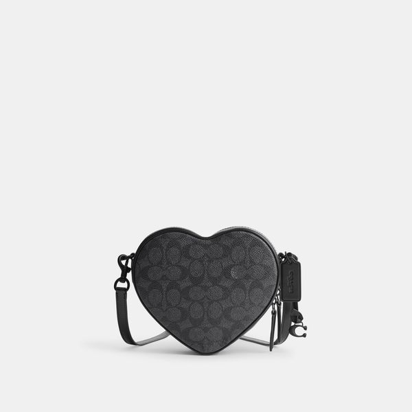 Bolsa Heart Crossbody Signature Coach - Preto