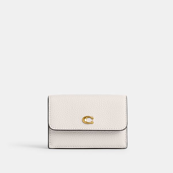 Carteira Essential Mini Trifold Coach - Off White