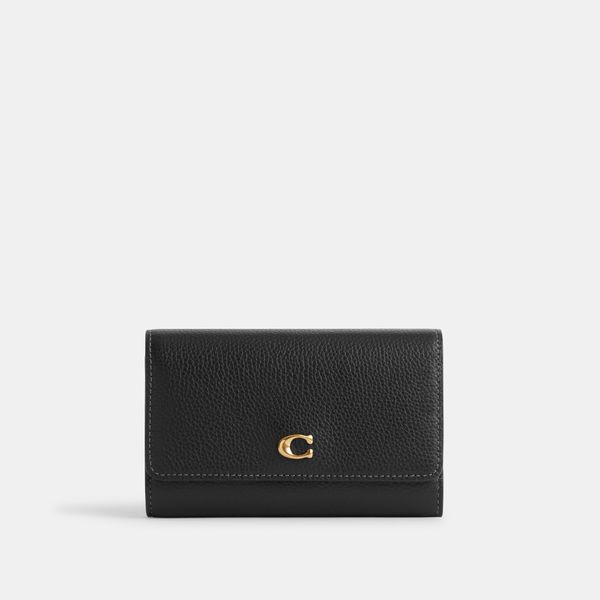 Carteira Essential Medium Flap Coach - Preto