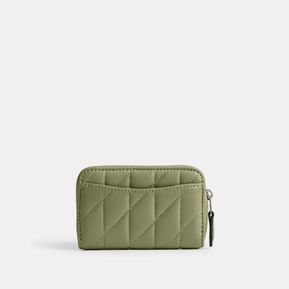 Porta-Cartões Small Zip Around With Pillow Quilting Coach - coach