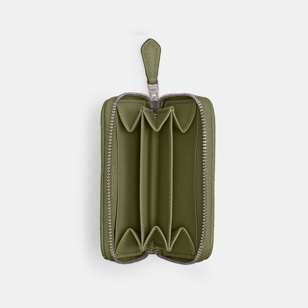 Porta-Cartões Small Zip Around With Pillow Quilting Coach - coach