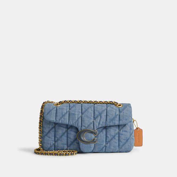 Bolsa Tabby Shoulder 26 Quilting Denim Coach - Azul