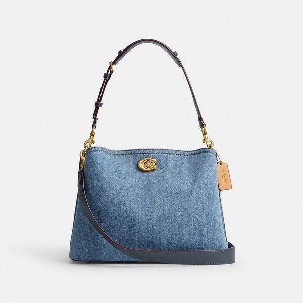 Bolsa Willow Shoulder Denim Coach - Azul