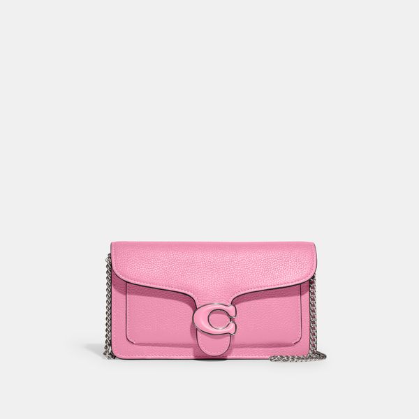 Bolsa Tabby Chain Clutch Coach - Rosa