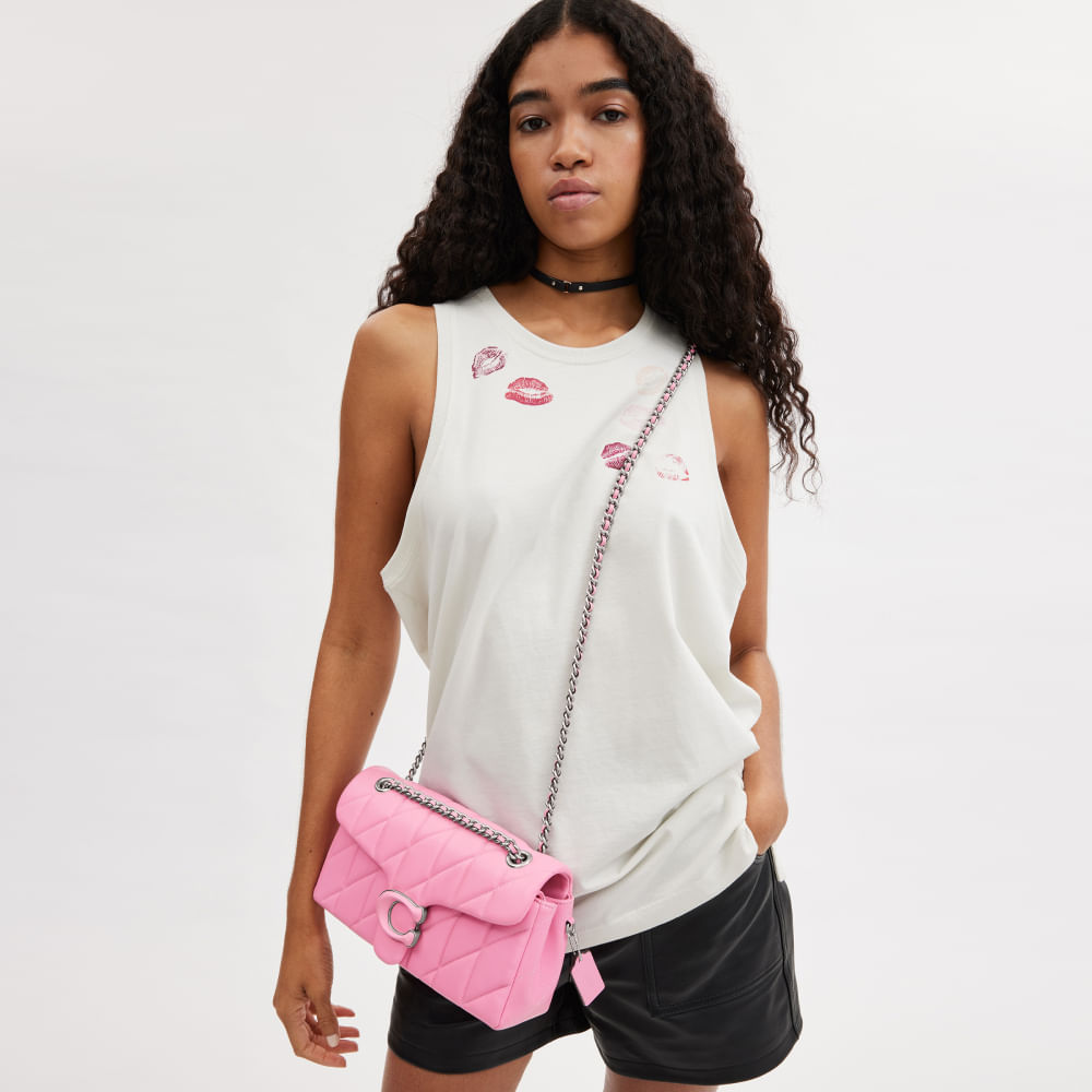 バッグ Coach Signature Soft Clip Hobo Bag Pink Coach - Bolsa Feminina Hobo Crossbody - Rosa