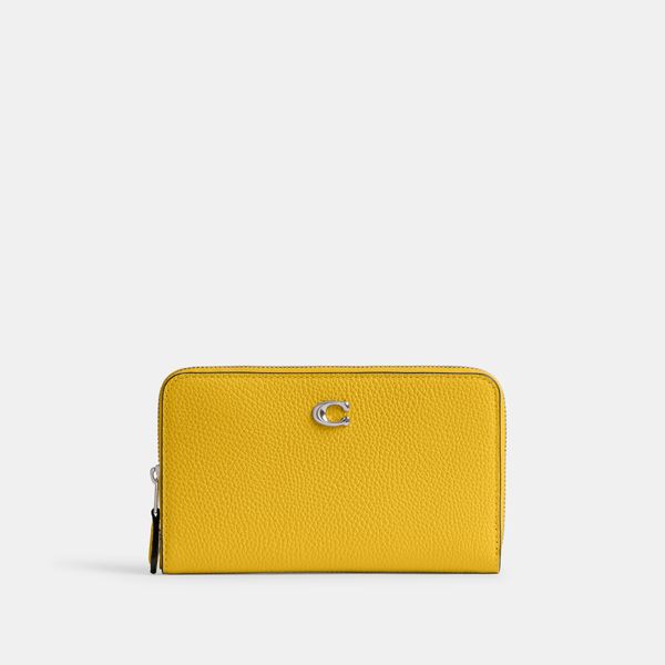 Carteira Essential Medium Zip Around Coach - Amarelo