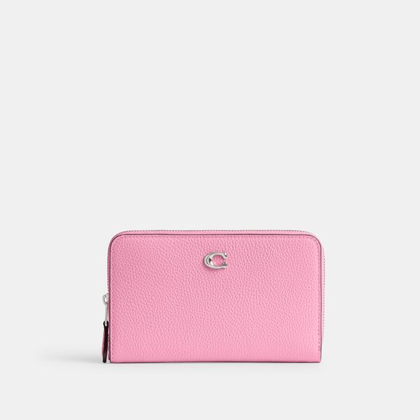 Carteira Essential Medium Zip Around Coach - Rosa