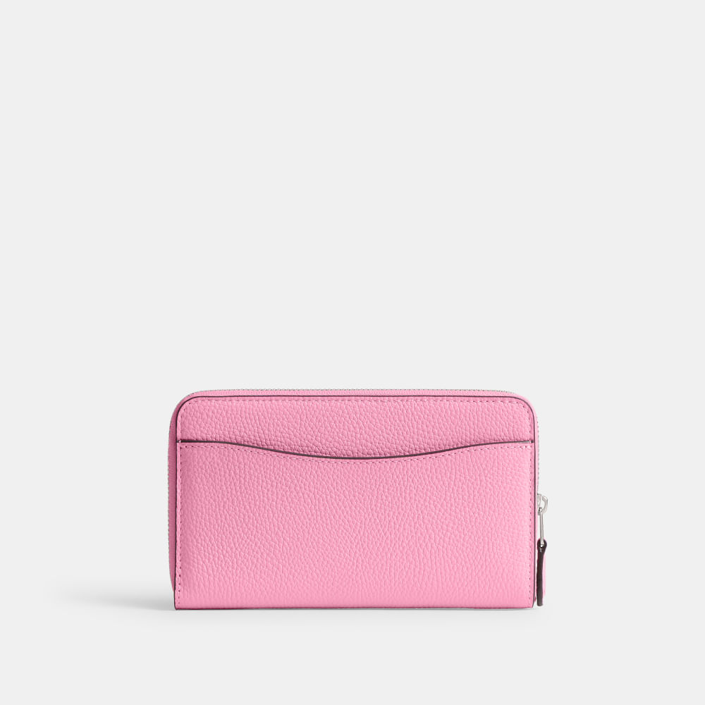 Coach Pink hotsell Pebbled Leather Zip Around Wallet