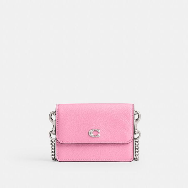 Porta-Cartões Essential Half Flap Coach - Rosa