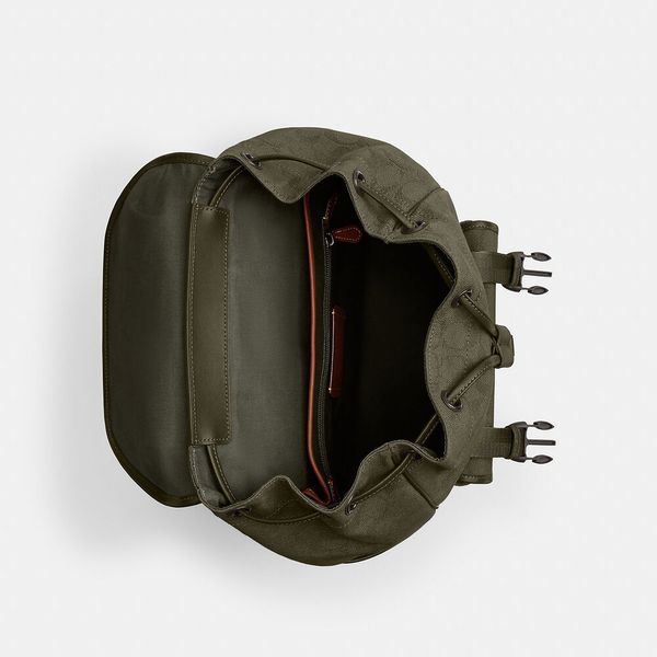 Mochila League Flap Signature Jacquard Coach - coach