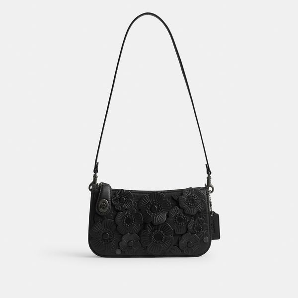 Bolsa Penn Shoulder Tea Rose Coach - Preto