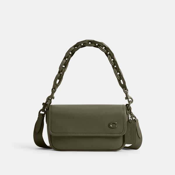 Bolsa Charter Flap Crossbody 18 Coach - Verde