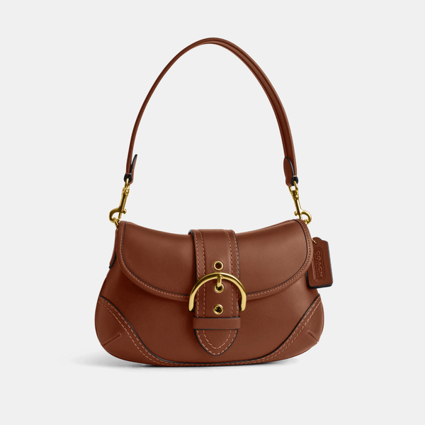 Bolsa Soho em Couro Regenerativo Coach - Caramelo