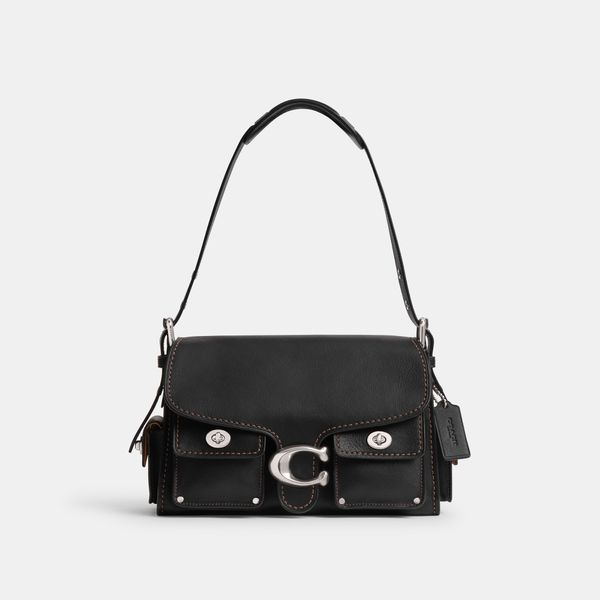 Bolsa Cargo Turnlock Soft Tabby Coach - Preto