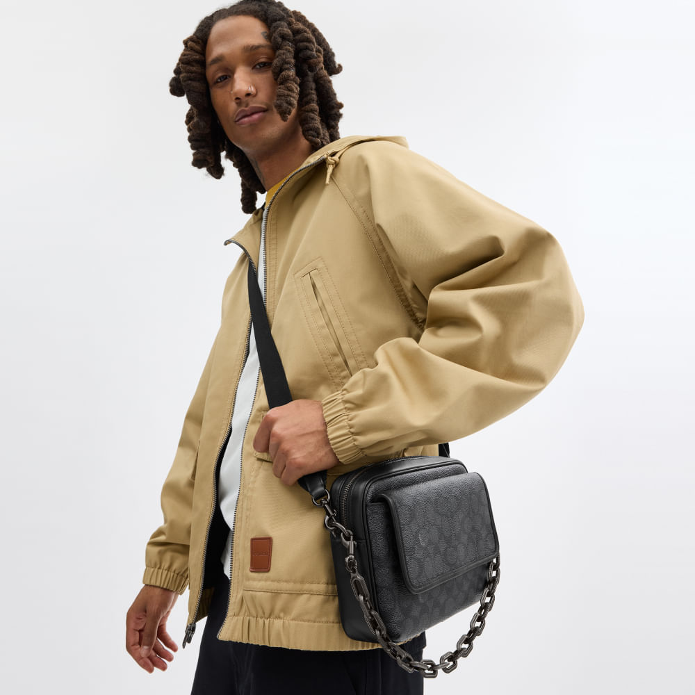 Bolsa Charter Flap Crossbody 24 Signature Coach - coach