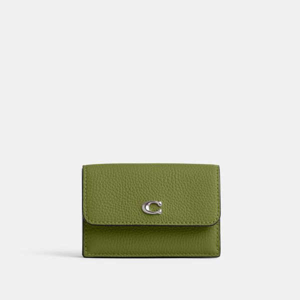 Carteira Essential Mini Trifold Coach - Verde