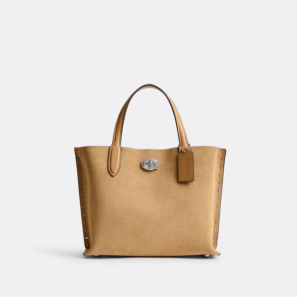 Bolsa Willow Tote 24 with Rivets Coach - Bege