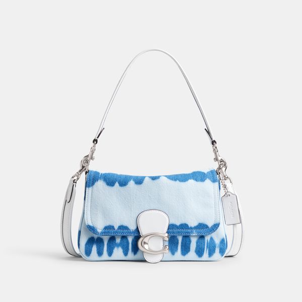 Bolsa Soft Tabby Shoulder With Tie-Dye Coach - Azul Tie Dye