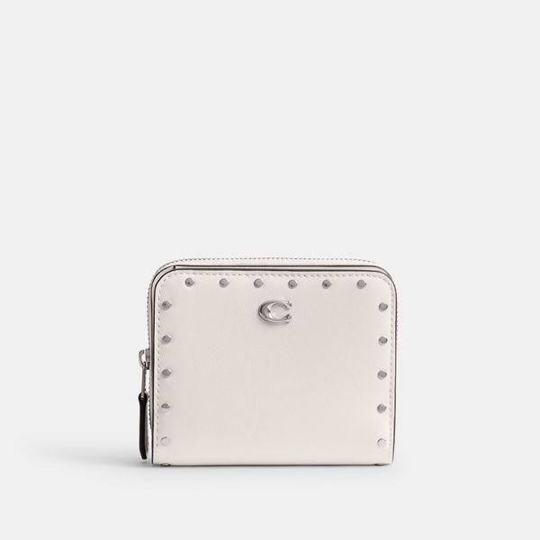 Carteira Billfold With Rivets Coach - Off White