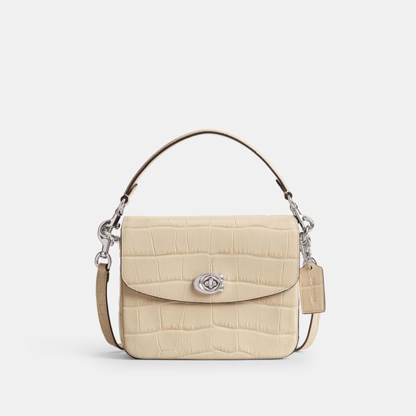 Bolsa Cassie Crossbody 19 Crocodile Coach - Off White