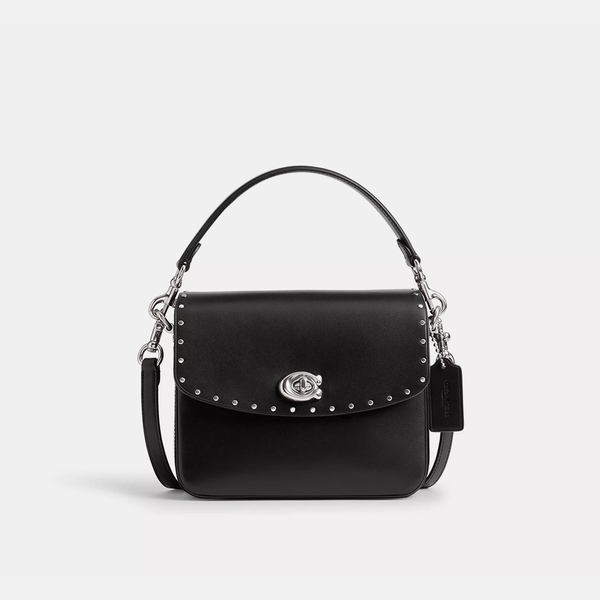 Bolsa Cassie Crossbody 19 With Rivets Coach - Preto