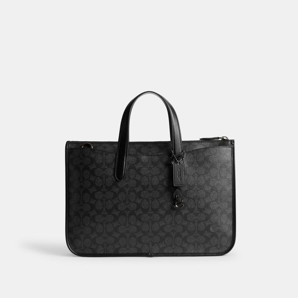 Pasta Isaac Workbag Signature Coach - Cinza
