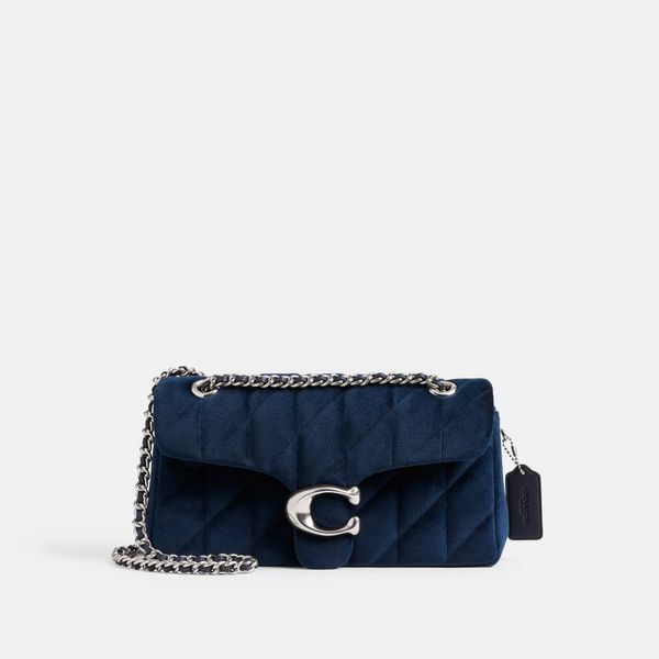 Bolsa Tabby Shoulder 26 With Velvet Quilting Coach - Azul