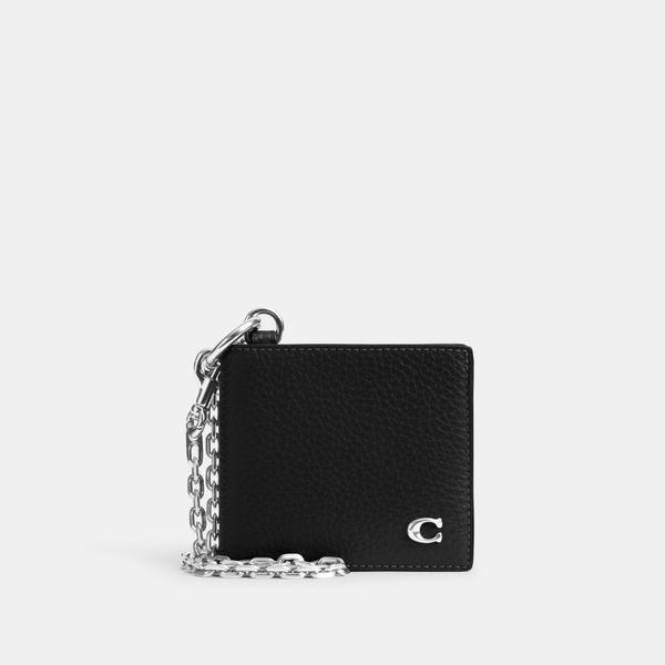 Carteira Double Billfold with Chain Coach - Preto