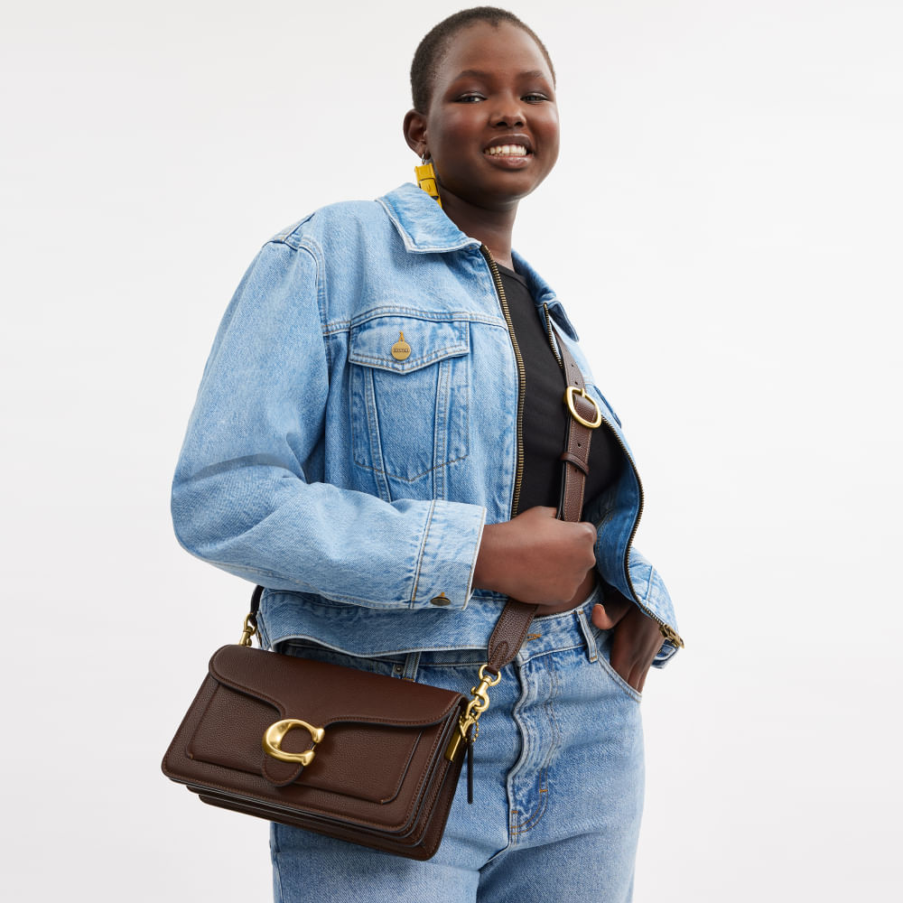 Bolsa Tabby Shoulder 26 Coach - Marrom Escuro