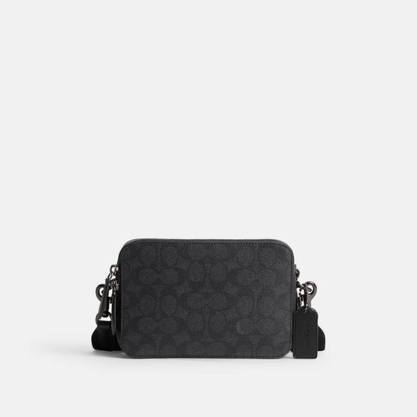 Bolsa Charter Crossbody 19 Signature Coach - Cinza