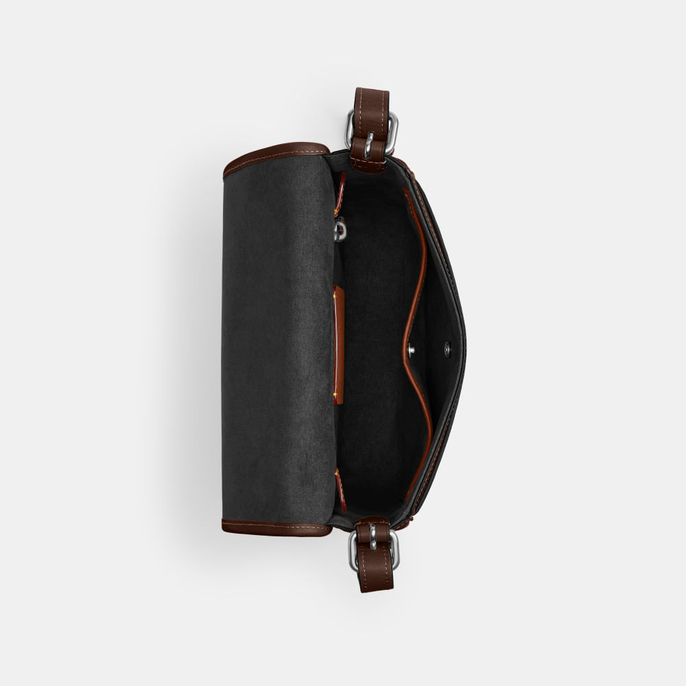 Bolsa Hitch Flap Crossbody Coach Marrom - coach