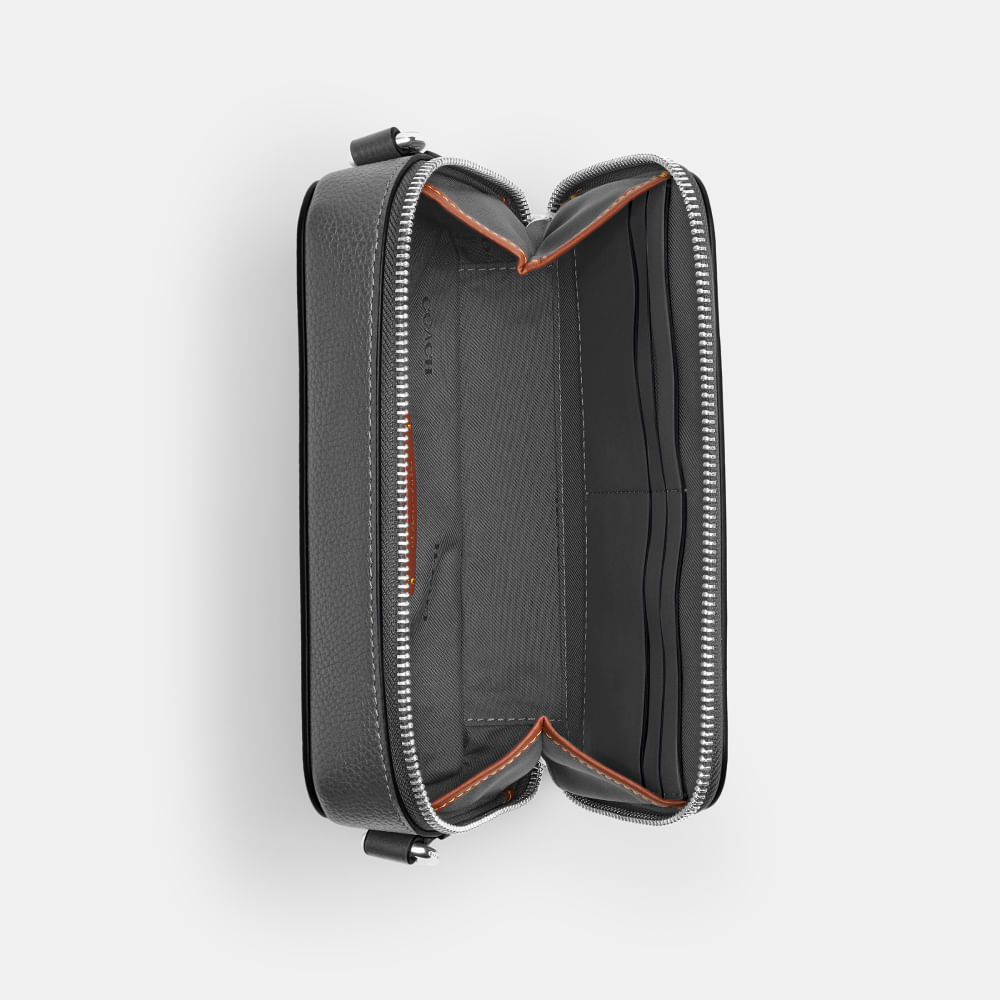 Bolsa Charter Slim Crossbody Coach Graphic Coach Cinza - coach