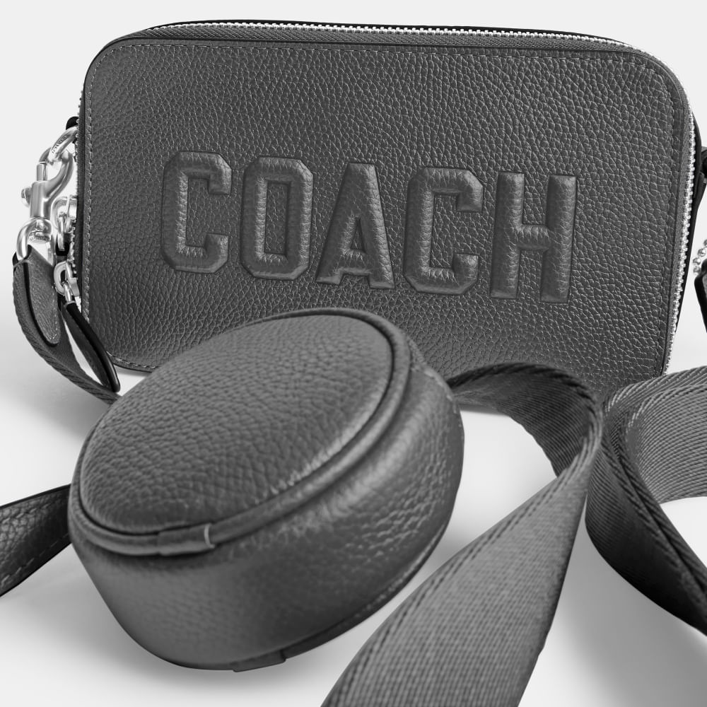 Bolsa Charter Slim Crossbody Coach Graphic Coach Cinza - coach
