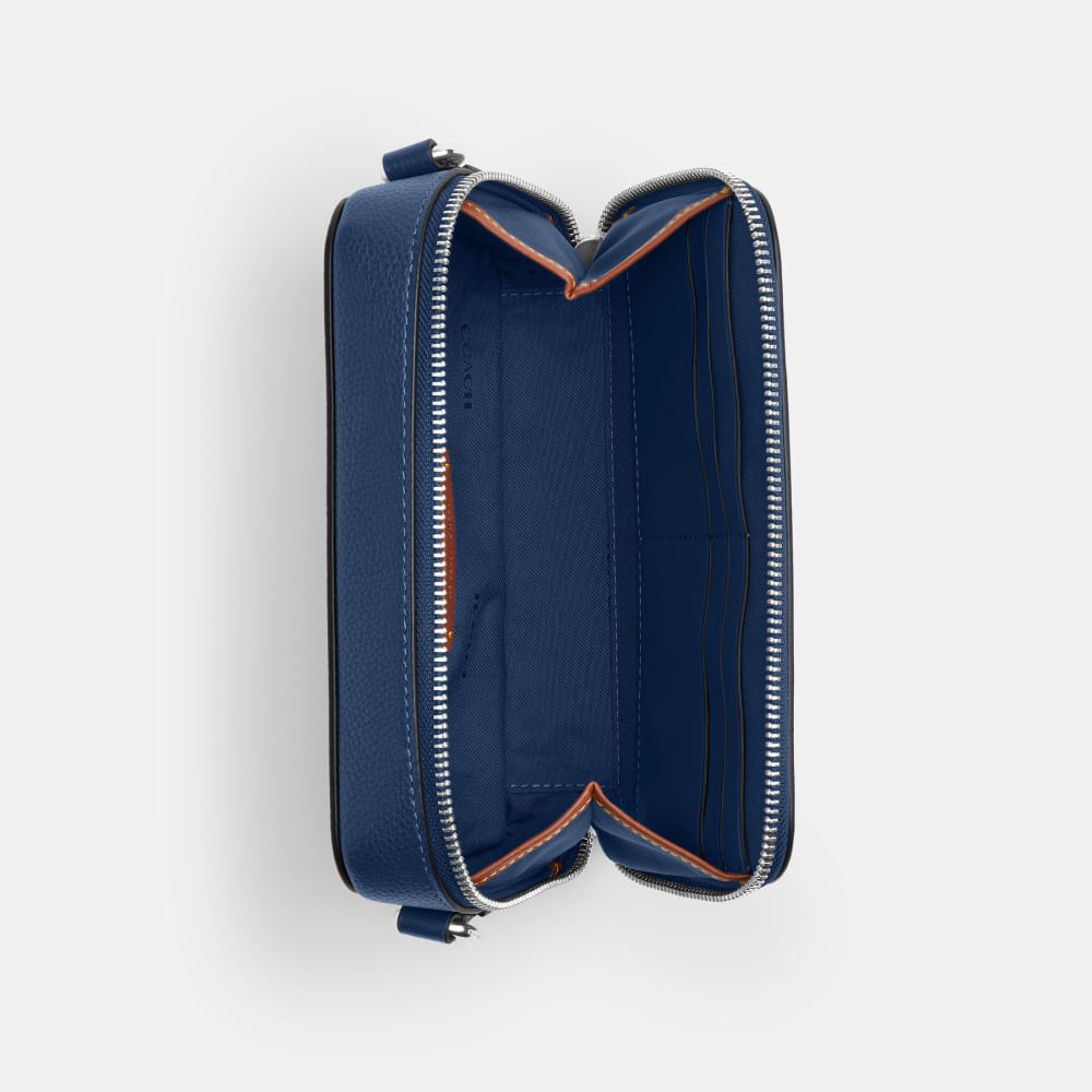 Bolsa Charter Slim Crossbody Coach Graphic Coach Azul - coach