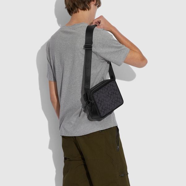 Bolsa Charter Crossbody 24 Signature Coach Cinza - coach