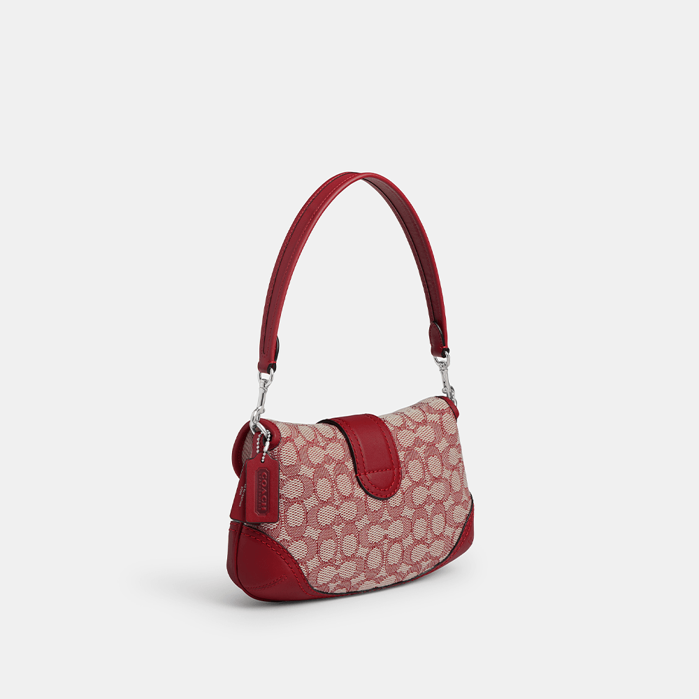 Bolsa Soho Flap Signature Jacquard Coach Vermelho - coach