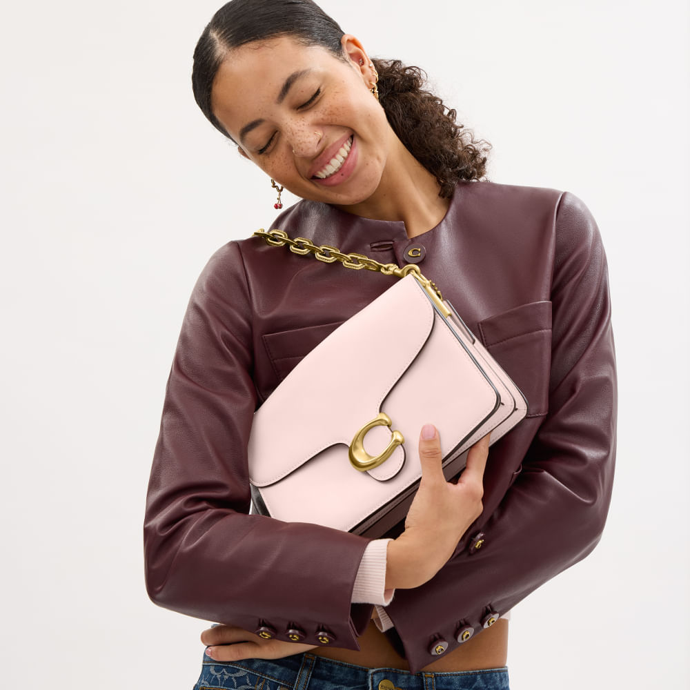 YOSA 限定キューブ Bolsa Chain Tabby Shoulder Coach Rosa - coach