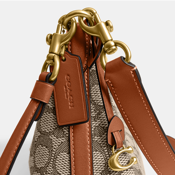 Srijal Basnet様COACHシグネチャー ヒューストン スリング Bolsa Sage Shoulder Coach Preto - coach