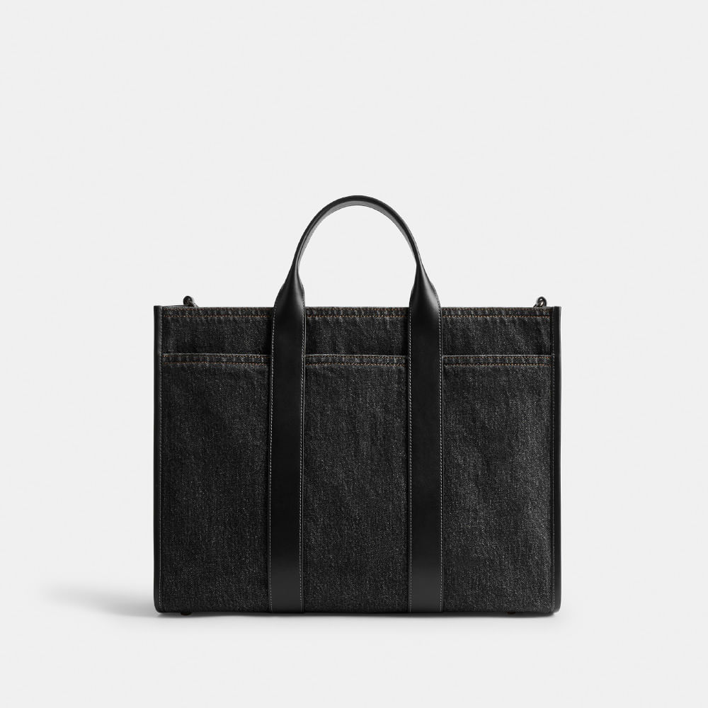 COACH ネイビー レザーウェスリー トートバッグ COACH（コーチ）の「ウェスリー トート（トートバッグ）」 - WEAR