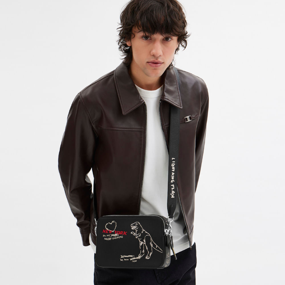 Bolsa Charter Crossbody 24 With Sketch Print Coach Preto - coach