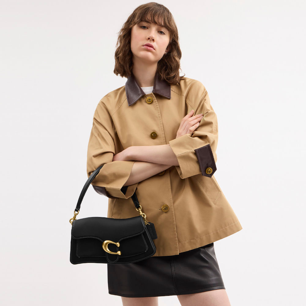 Bolsa Twisted Tabby Shoulder Coach Preto - coach