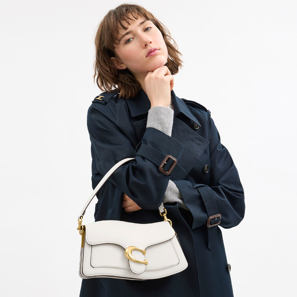 Bolsa Twisted Tabby Shoulder Coach Off White - coach